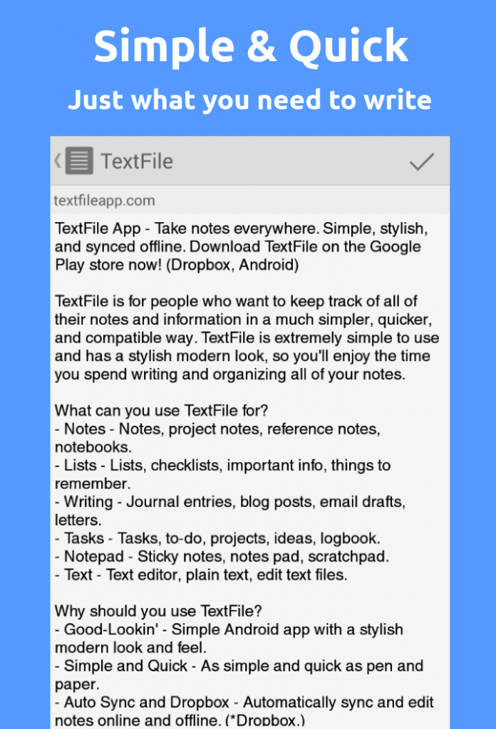 TextFile App - Notes Text Editor - Simple