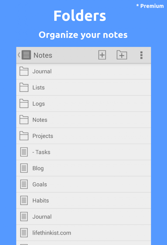 TextFile App - Notes Text Editor - Folders