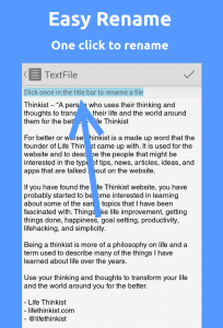 TextFile App - Notes Text Editor - Easy Rename